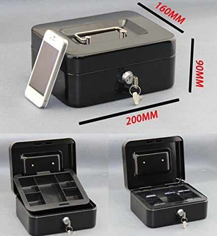 Metal Cash Box (Medium)(20x16x8.3cm)