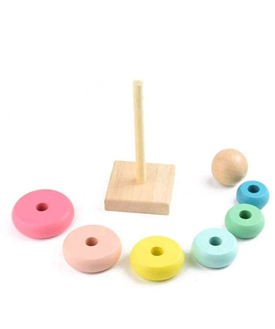 Colourful Wooden Stacking Tower (Small)