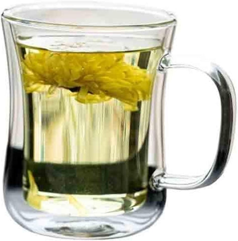 Premium Double Wall Glass Mug (320ml)(Each)