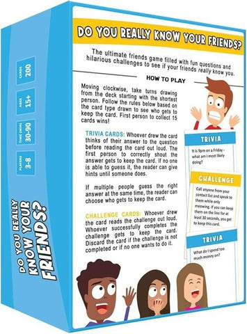 Do You Really Know Your Friends Card Game