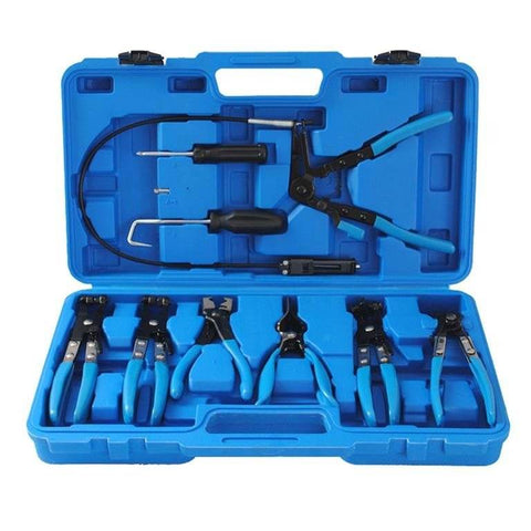 Wire Long Reach Hose Clamp Pliers Set - 9 Piece