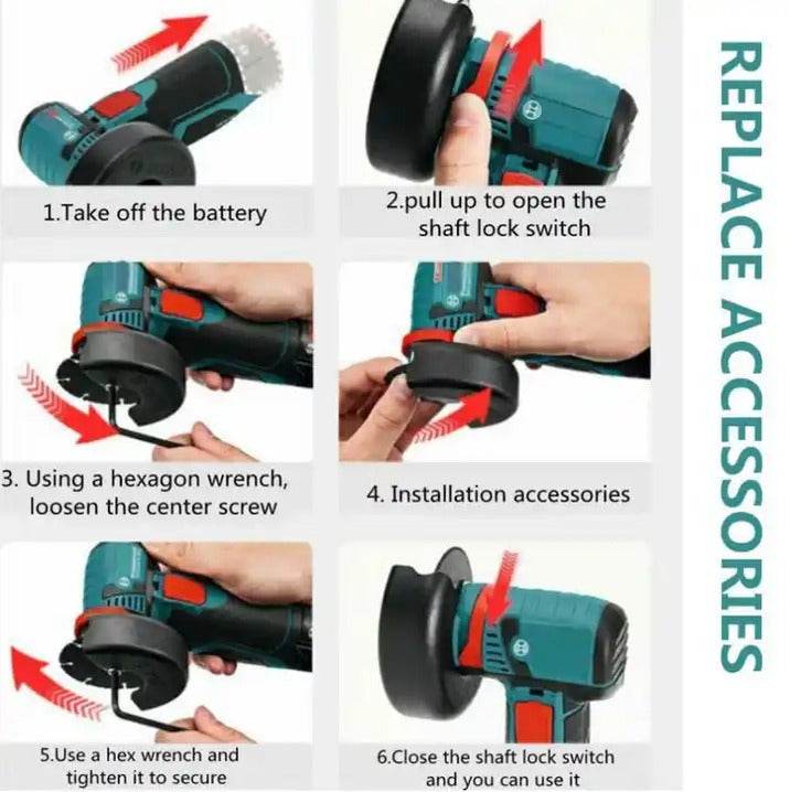 Portable Lithium Electric Angle Grinder (12V) - DMC Wholesale