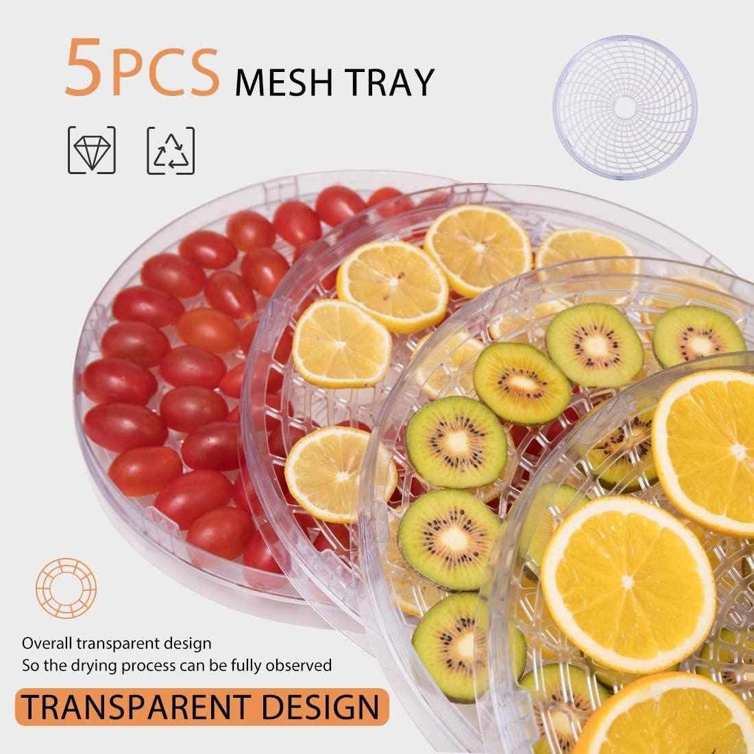 Supersonic Electric Food Dehydrator (5 Tray)