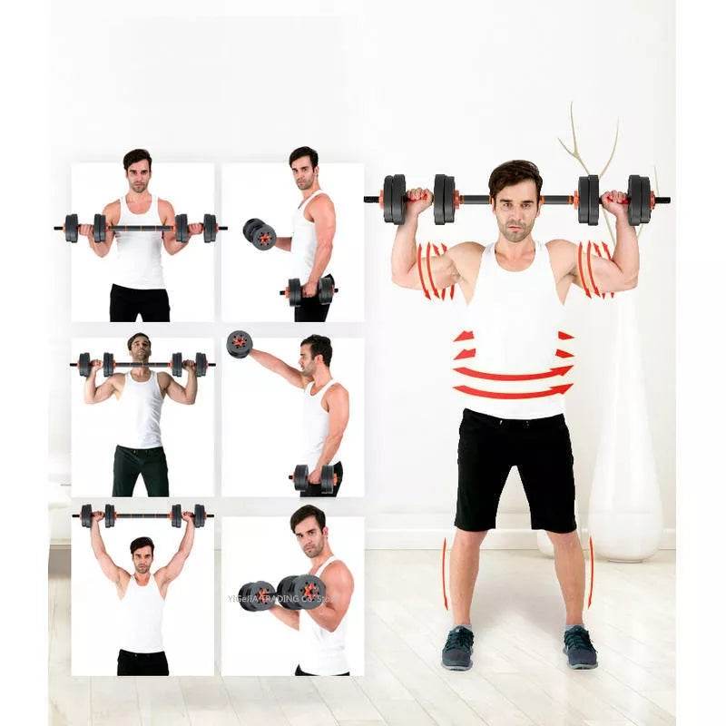 Home Gym Adjustable Dumbbell/Barbell Set (30kg) - DMC Wholesale