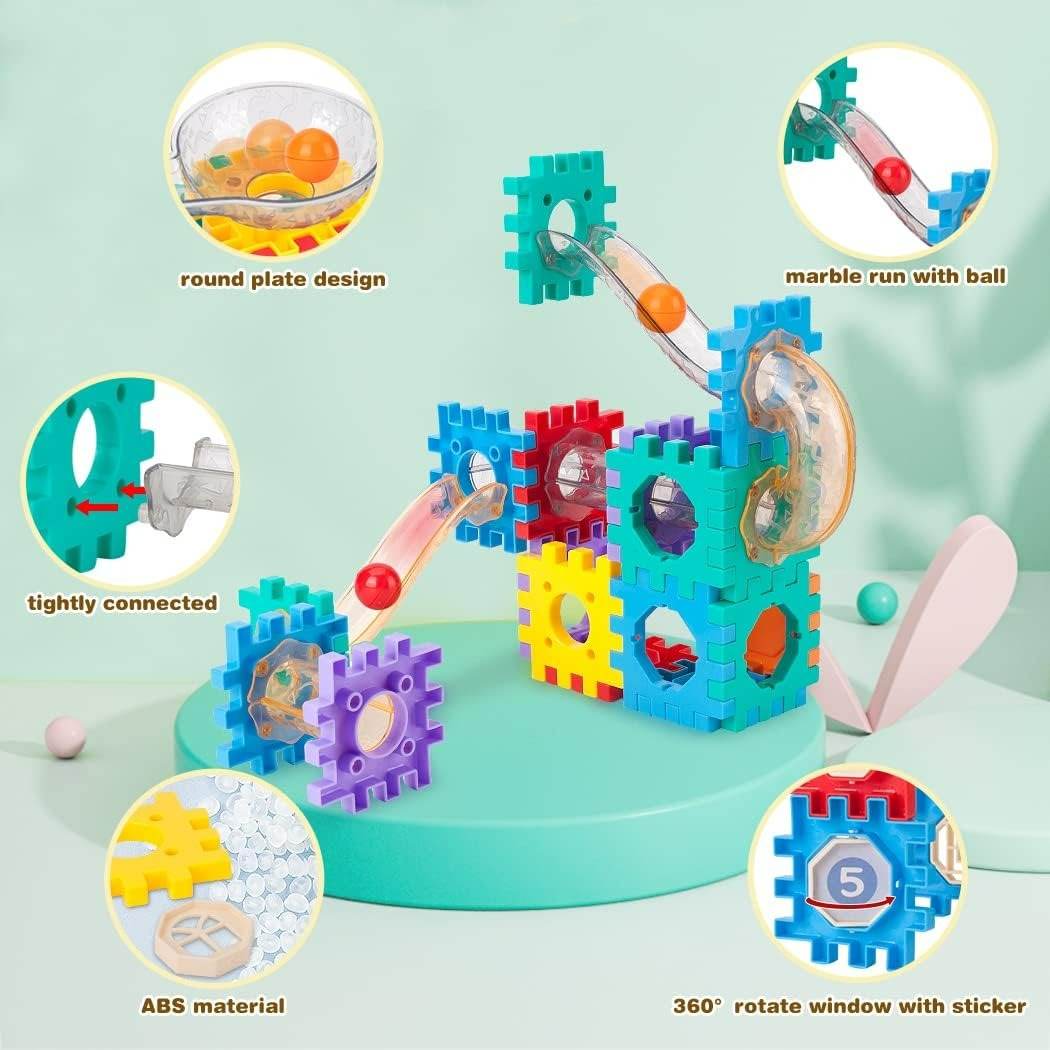 Marble Run Race Track Building Blocks (128pcs) - DMC Wholesale