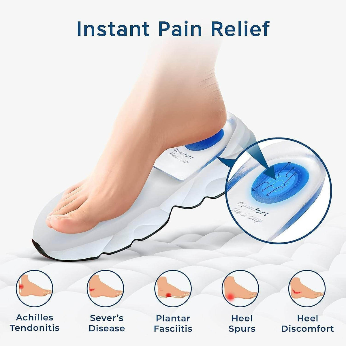 Silicone Healthy Heel Insole (2 pcs) - DMC Wholesale