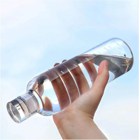 Clear Motivational Water Bottle (1L) - Alt View