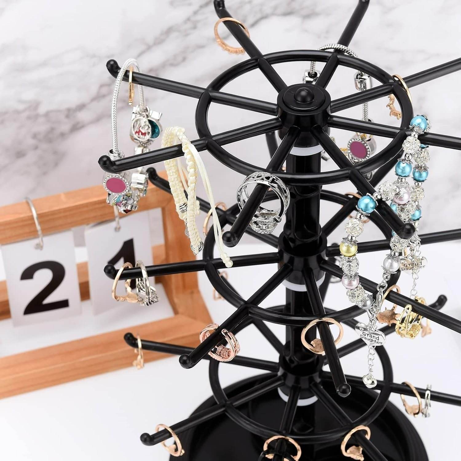 Rotating Jewelry Display Holder (3 Tier) - DMC Wholesale