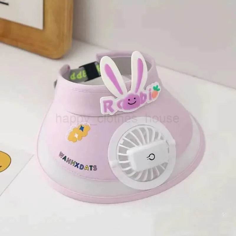 Children's Rabbit Ear Fan Sun Screen Hat (2-14 years) - DMC Wholesale