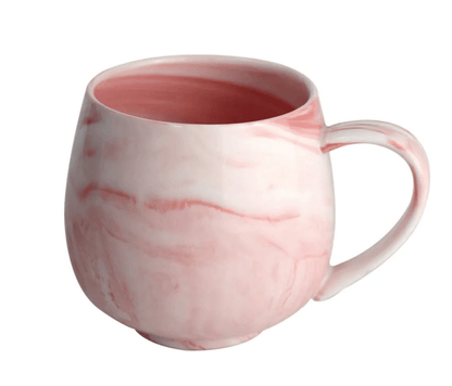 Round Ceramic Marble Coffee Cup (350ml) - DMC Wholesale