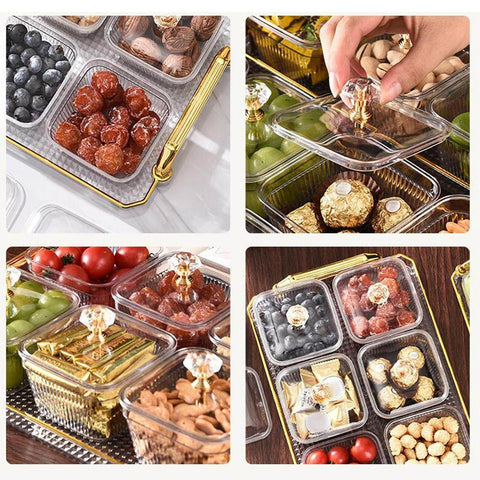 Multifunctional Snacks Dish Tray (6 Bowls) - Alt View