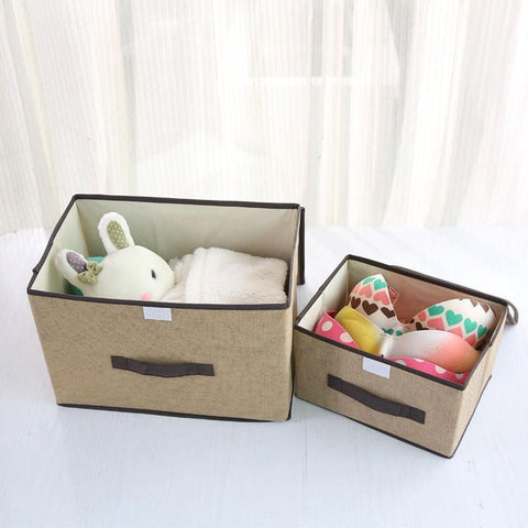 Folding Non-Woven Storage Box With Handle Set (2 pcs) - Alt View