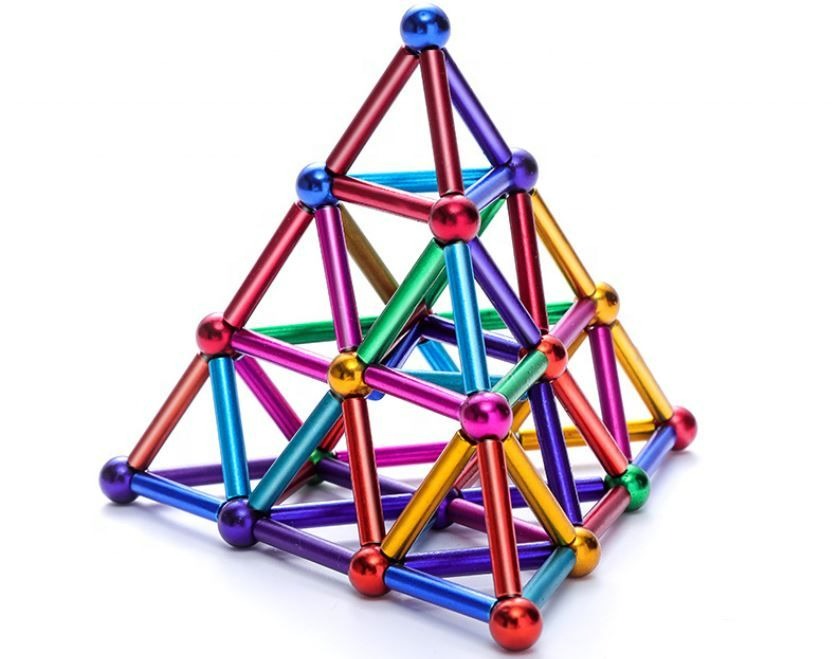 Magnetic Assembled Iron Rod And Ball Set (40 pcs)