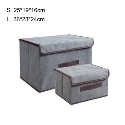 Folding Non-Woven Storage Box With Handle Set (2 pcs)