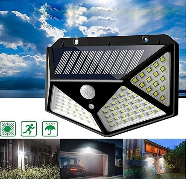 Pack of 6 Four Direction Outdoor Solar Wall Lamp (Small)