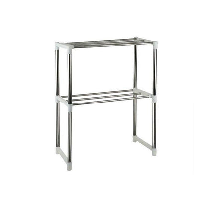 Expandable Microwave Oven Organiser Shelves (2 Tier) - DMC Wholesale