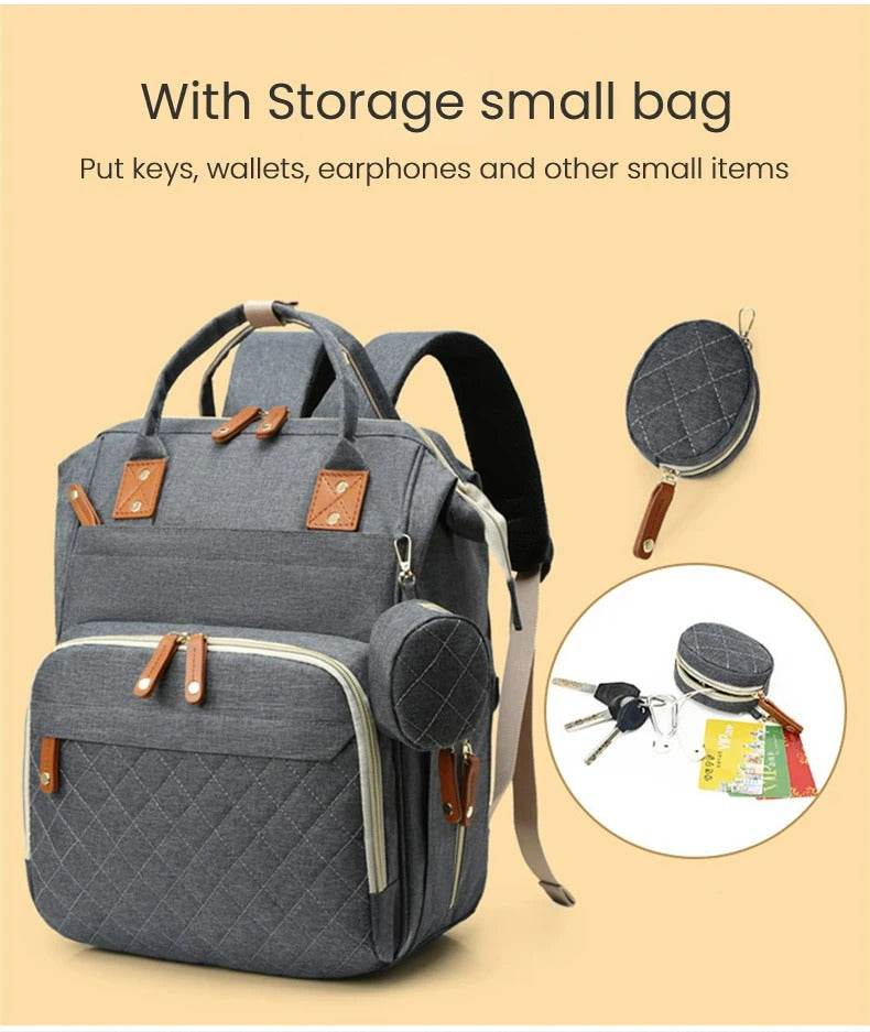 Multifunctional Bassinet Nappy Bag (Grey) - DMC Wholesale