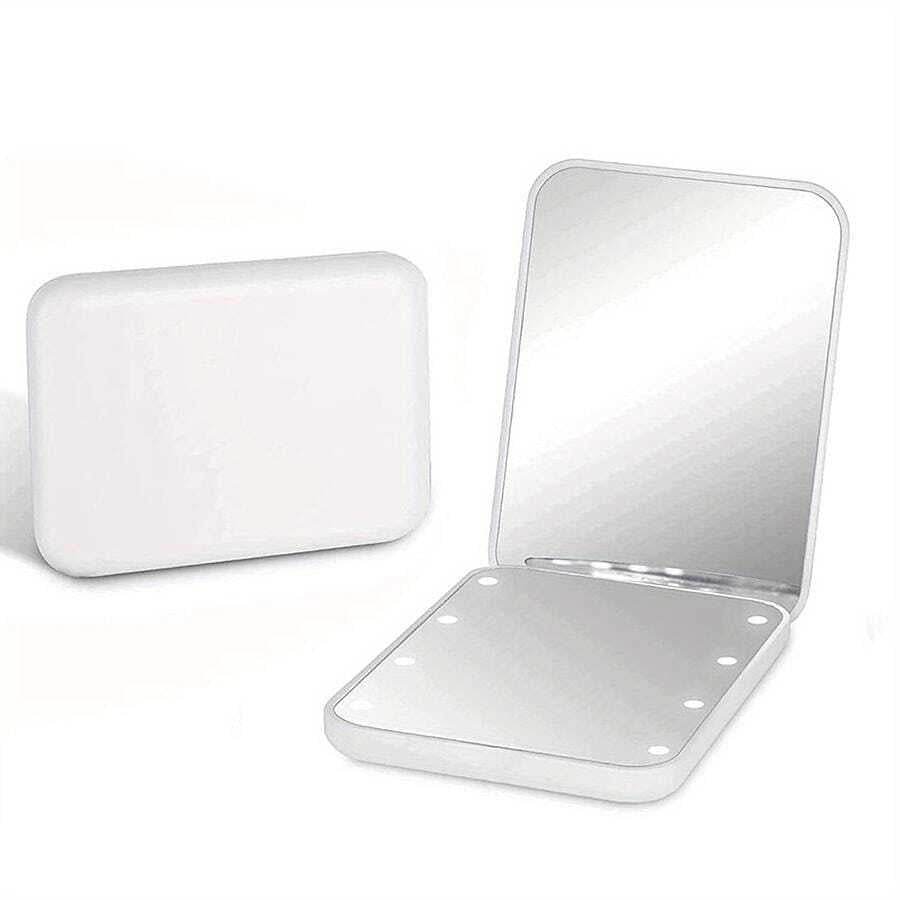 Portable Handheld Foldable Led Light Makeup Mirror - DMC Wholesale