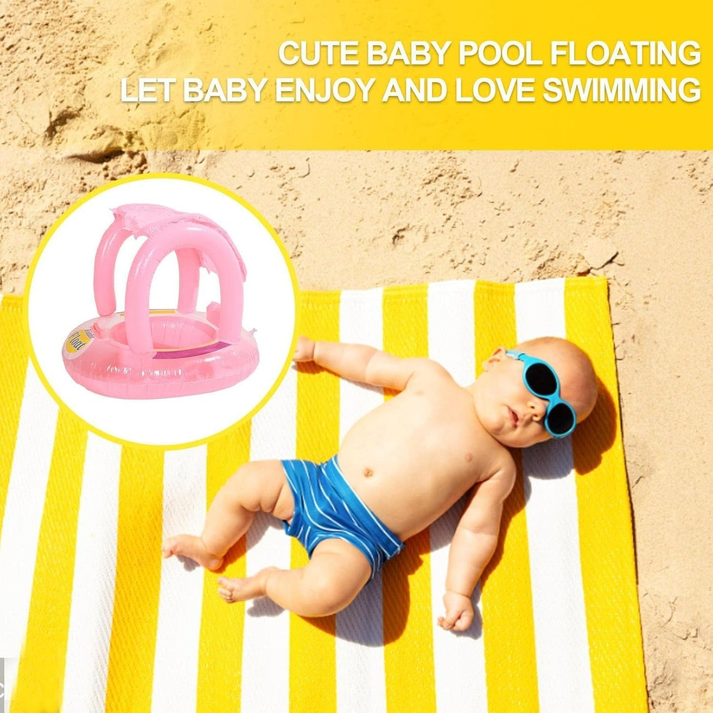 Baby Pool Float with Sunshade