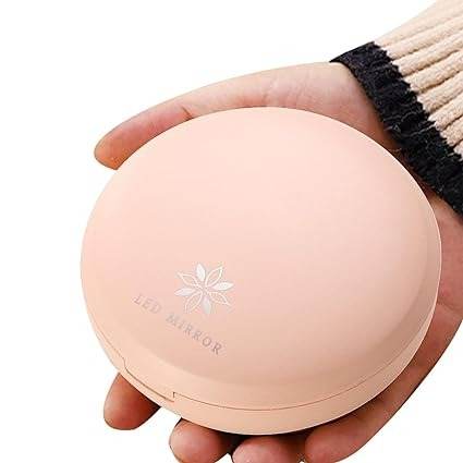 Hand Warmer With LED Makeup Mirror - Alt View