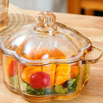 Petal‑Shaped Glass Casserole Set (700ml)(Each)