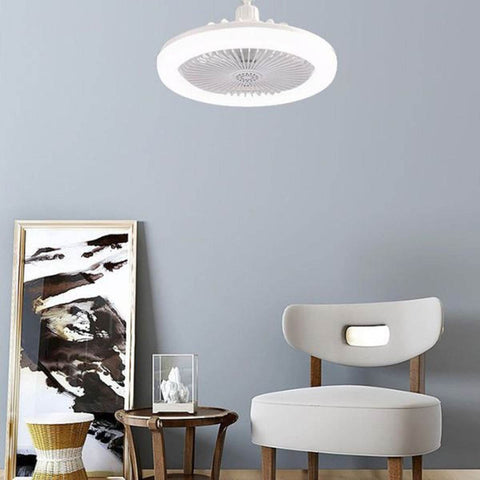 Enclosed Ceiling Fan With Light And Remote - Alt View