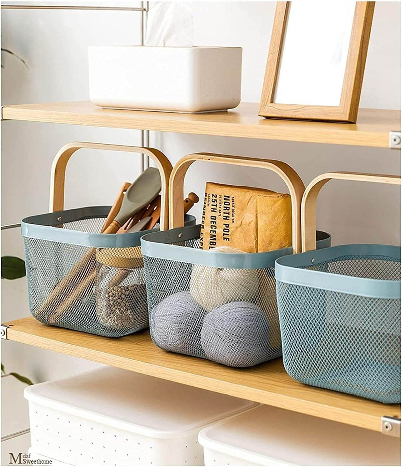 Steel Wire Basket With Handle (Small) - DMC Wholesale