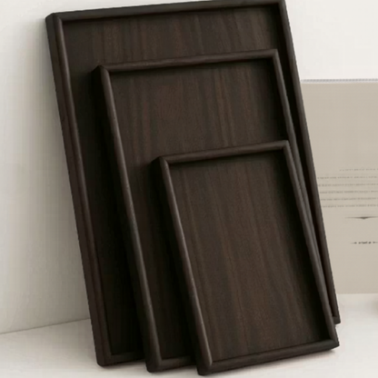 Dark Bamboo Nesting Tray Set (3 pcs)