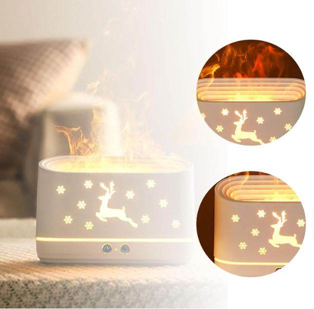 Deer Flame Humidifier With Atmosphere Light - DMC Wholesale