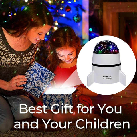 Rotating Magic Rocket Light With Bluetooth Speaker - Alt View