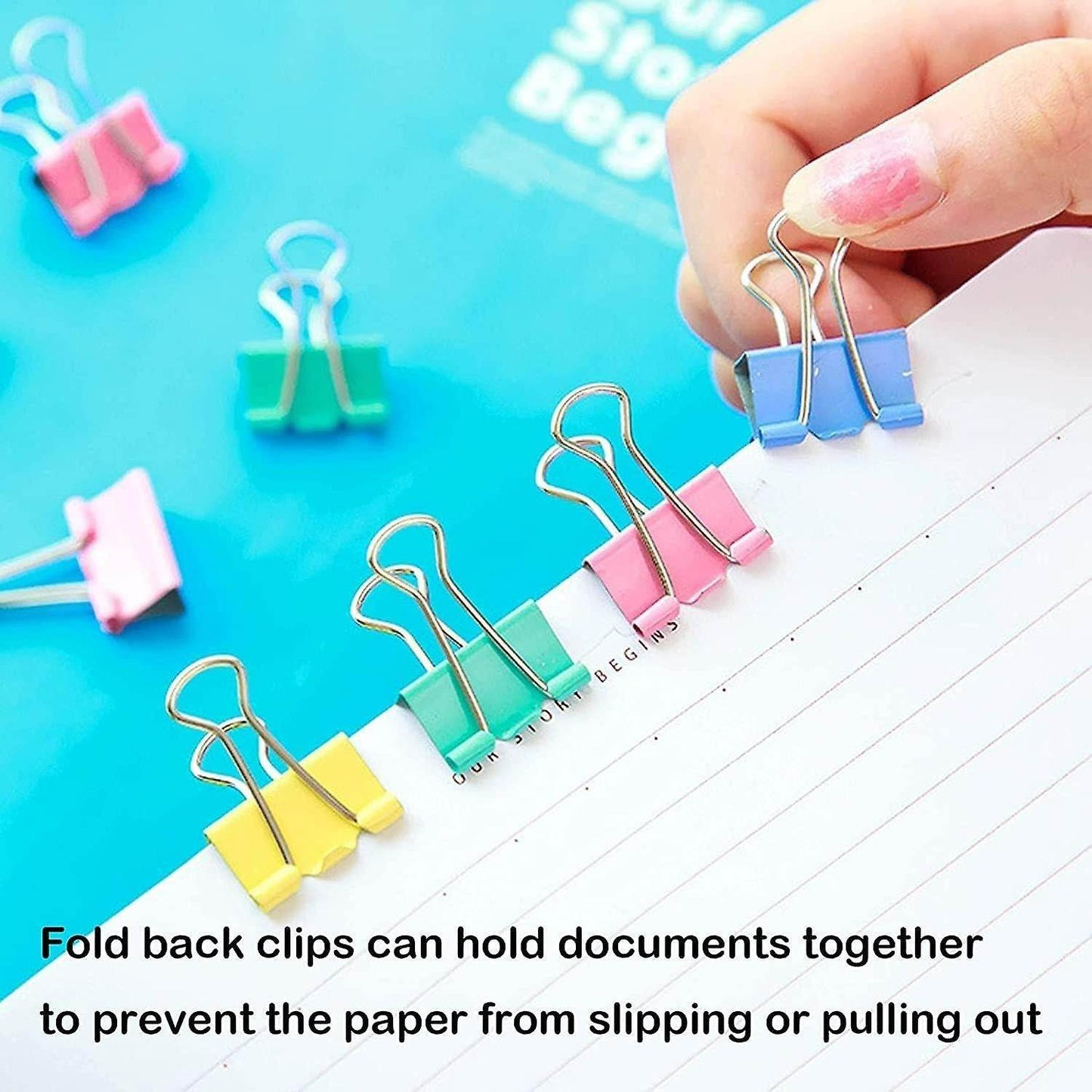 Colourful Binder Clips (25mm)(48 pcs) - DMC Wholesale