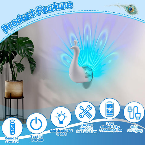 Peacock Projection Lamp - Alt View
