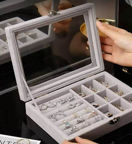 Multiple Compartments Jewellery Storage Box - Alt View