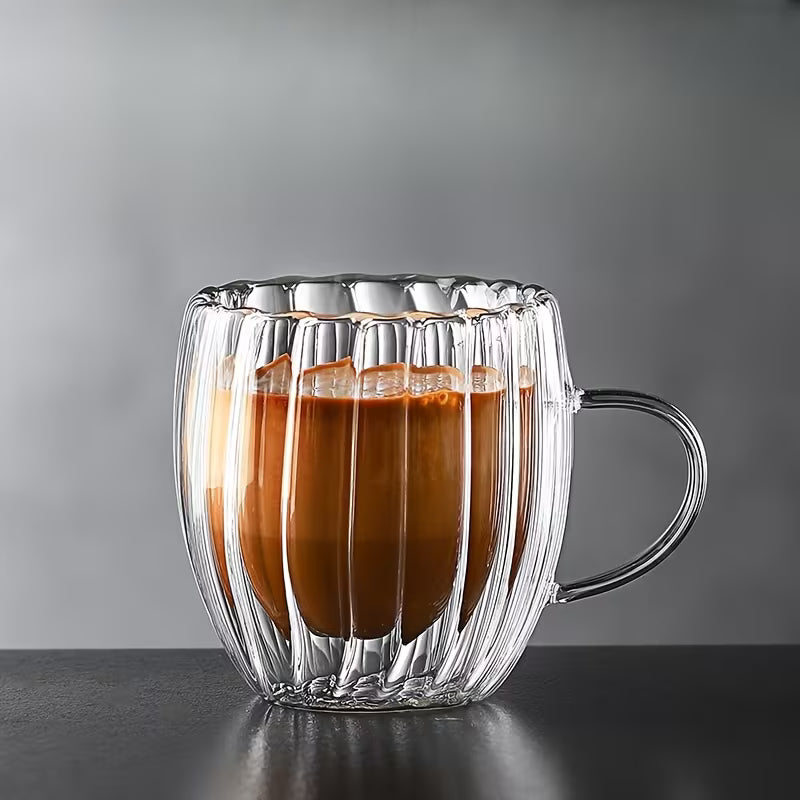 Double Wall Glass Coffee Mug (250ml)(Each)