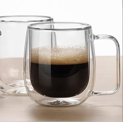 Elegant Clear Double Wall Glass Cup (250ml)(Each)