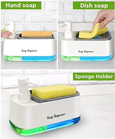 Dual-Pump Kitchen Sink Soap Dispenser - Alt View