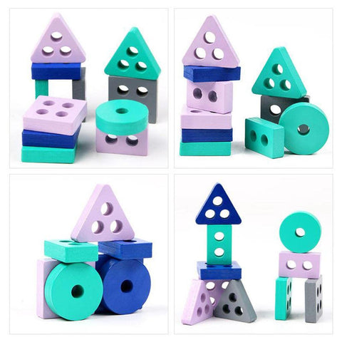 Super Tiny Wooden Sorting And Stacking Toy - Alt View