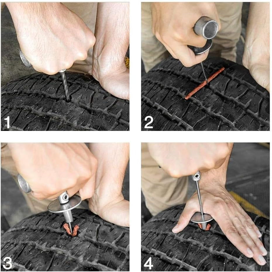 86-Piece Heavy-Duty Tyre Puncture Repair Tool Kit
