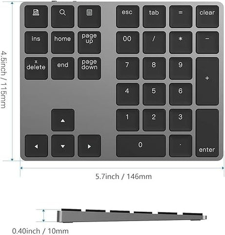 Bluetooth Number Pad - Alt View