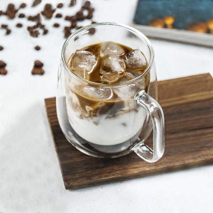 Elegant Clear Double Wall Glass Cup (250ml)(Each)