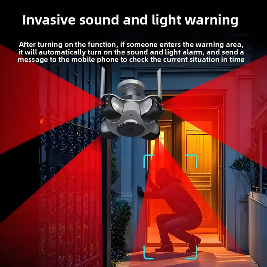 4 Lens WiFi Surveillance Security Tracking Cam
