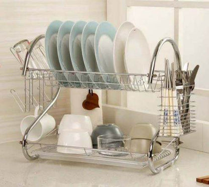 Stainless Steel Dish Drainer (2 Tier) - DMC Wholesale