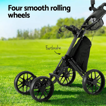 Four Wheel Golf Push Cart
