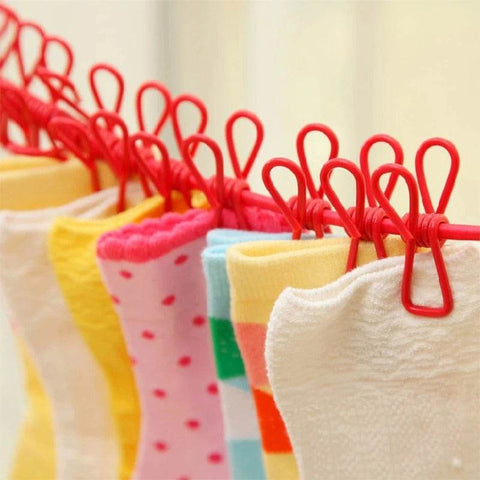 Portable Elastic Clothesline (12 Clips)(1.8m) - Alt View
