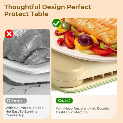 Foldable Silicone Food Warming Tray with Digital Control