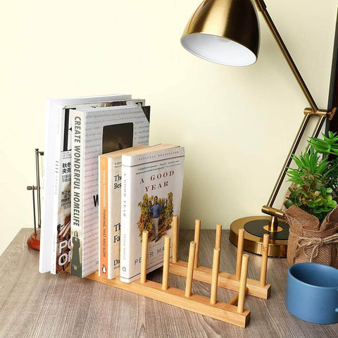 Wooden Plate Rack (8 Slots) - Alt View