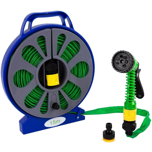 Flat Hose with Spray Gun Nozzle (15m) - DMC Wholesale