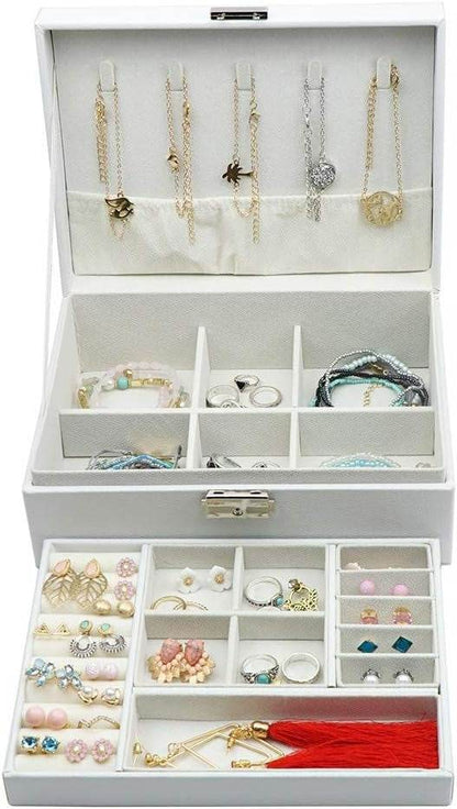 Compact Double Layer Jewelry Storage Organizer - DMC Wholesale