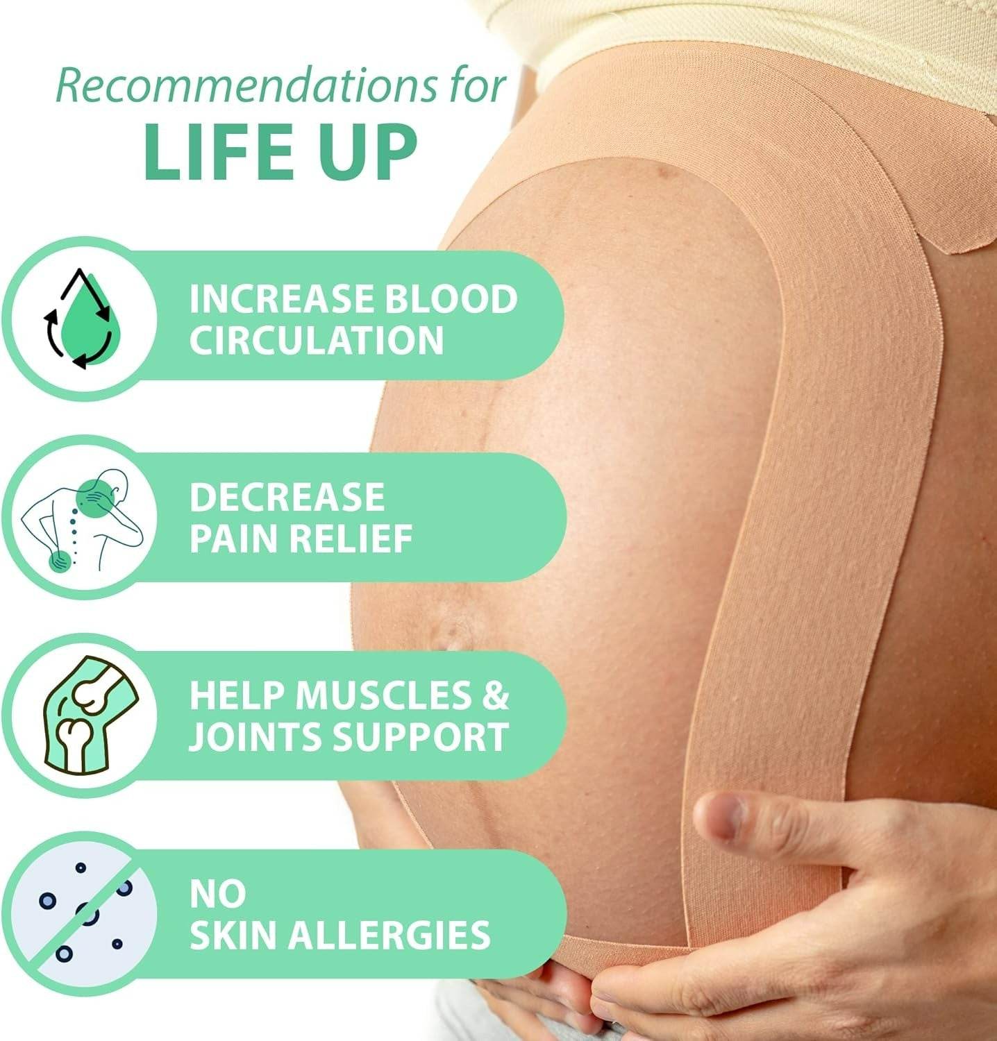 Kinesiology Strain Relief Tape For Pregnancy Tummy - DMC Wholesale