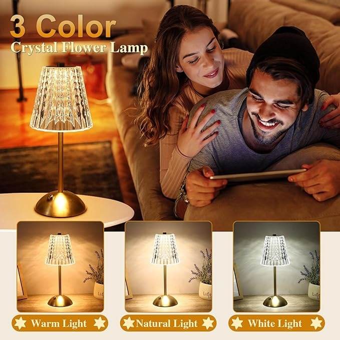 Cordless Crystal Table Lamp - DMC Wholesale